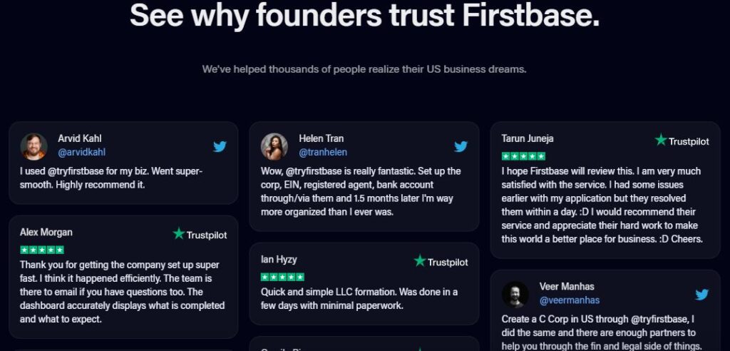 If you're a solo founder or launching a small business, Firstbase.io's simplicity and affordability can be a major advantage.