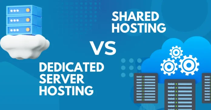 Dedicated Server vs. Shared Hosting infographic